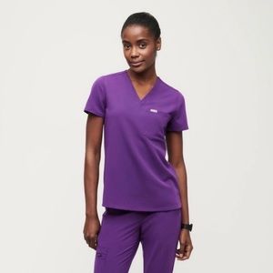 FIGS LIMITED EDITION Digital Grape Zamora Petite Joggers (MP) + Catarina Top (M)